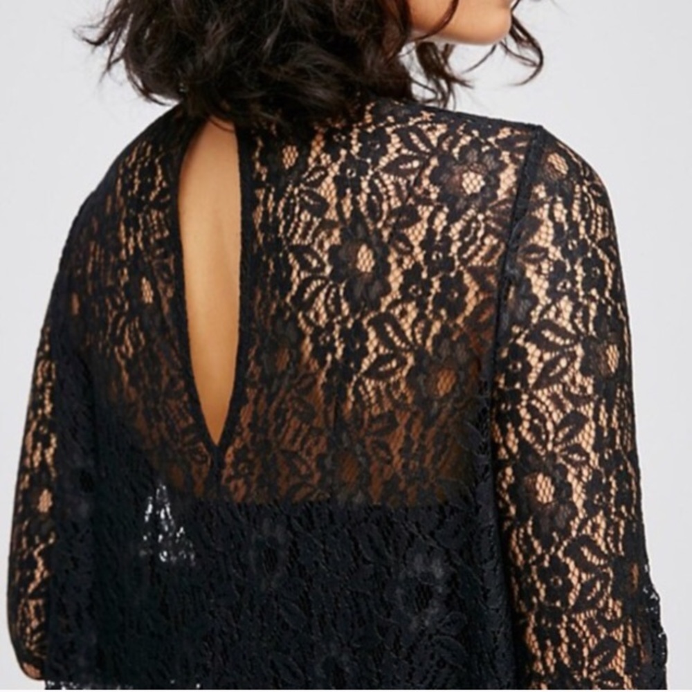 Black Secret Origins Lace Pieced Tunic DRESS NEW - Picture 6 of 6